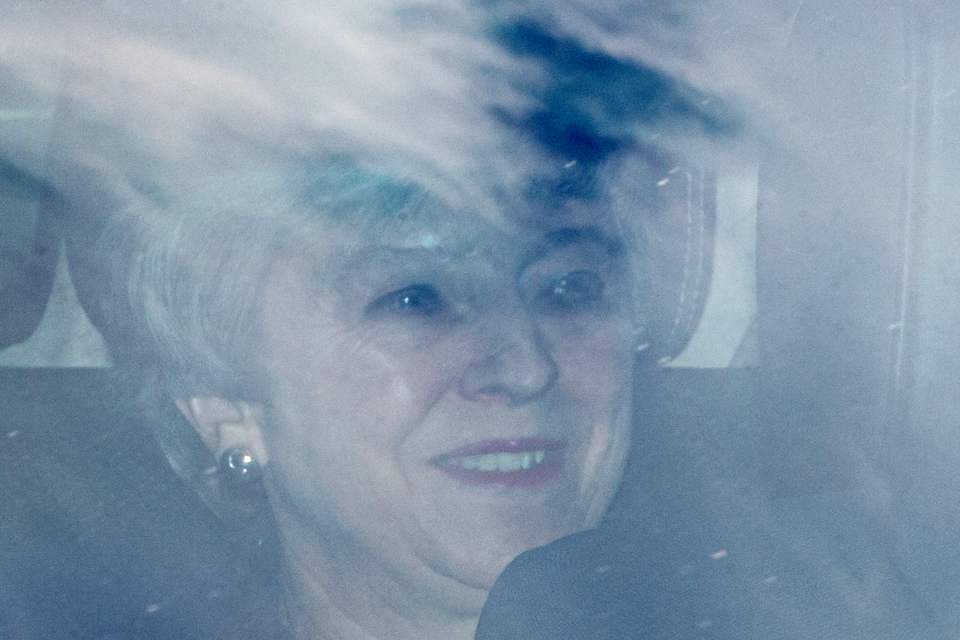  Mrs May smiled as she was driven away from the Commons