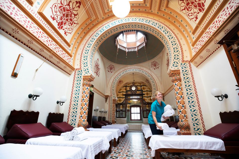  Harrogate Turkish baths has been perfectly restored, with Italian mosaic floors and Islamic-style arches