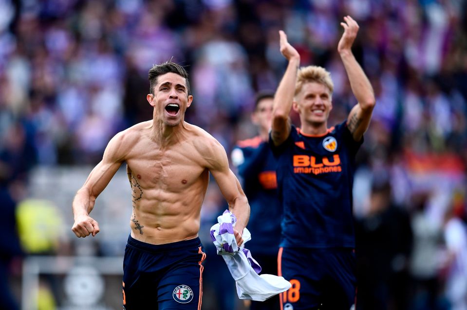  Valencia stars celebrate securing Champions League football with win over Real Valladolid