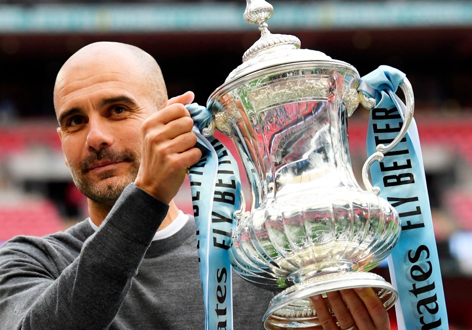  Pep Guardiola's side clinched the FA Cup last weekend