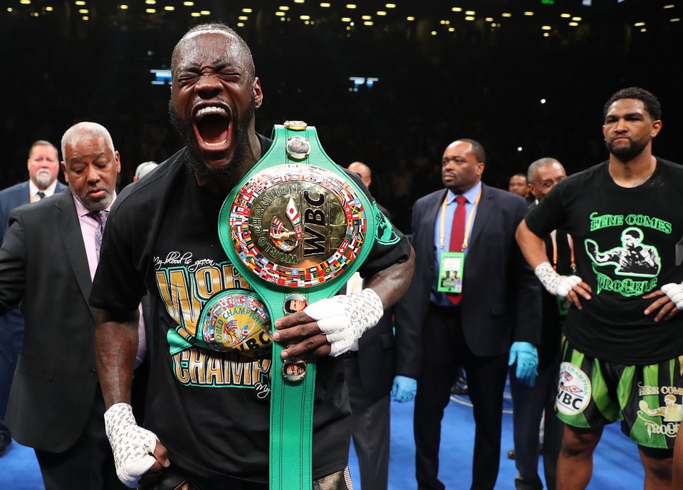 Deontay Wilder holds the WBC belt that Anthony Joshua needs