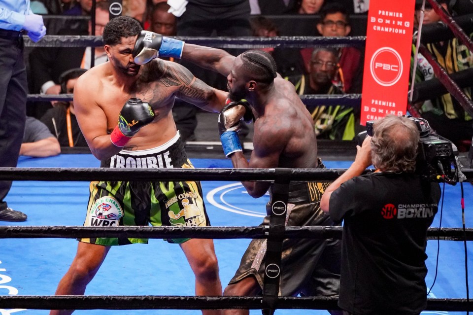 Deontay Wilder knocked out Dominic Breazeale in the first round on Saturday