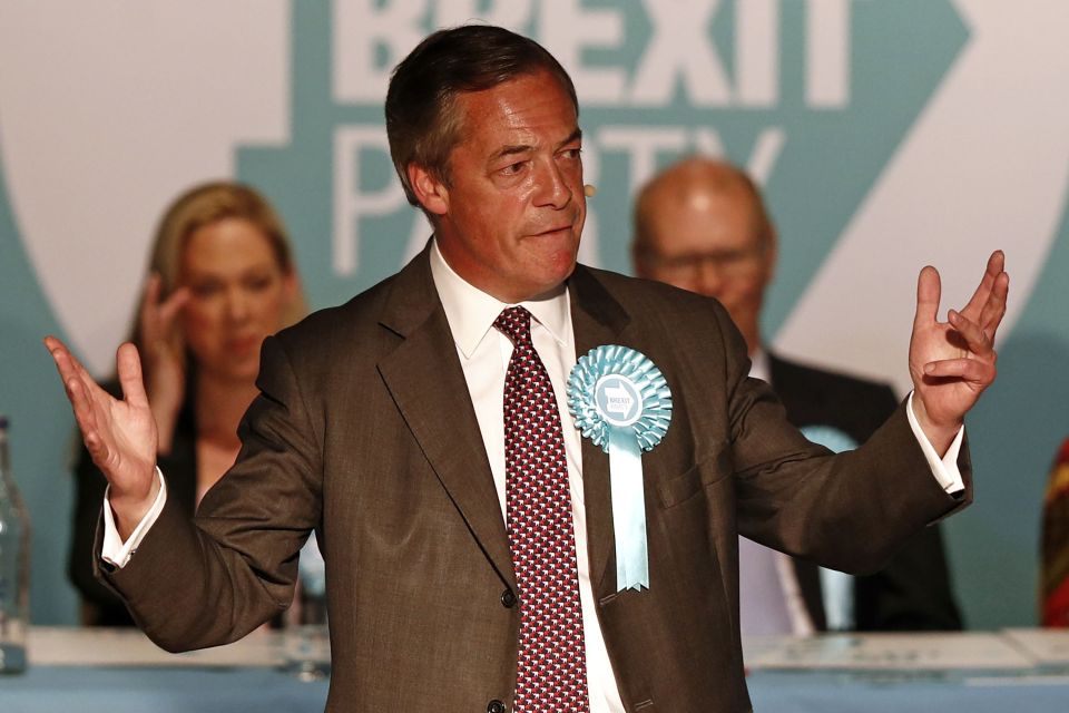  Nigel Farage's Brexit party are hoovering up votes ahead of Thursday's poll