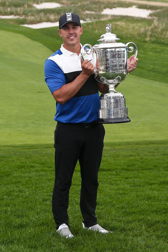  Brooks Koepka added a second USPGA title to his two US Opens on Sunday