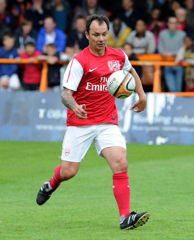  Occasionally, Hillier plays for Arsenal's legends' side