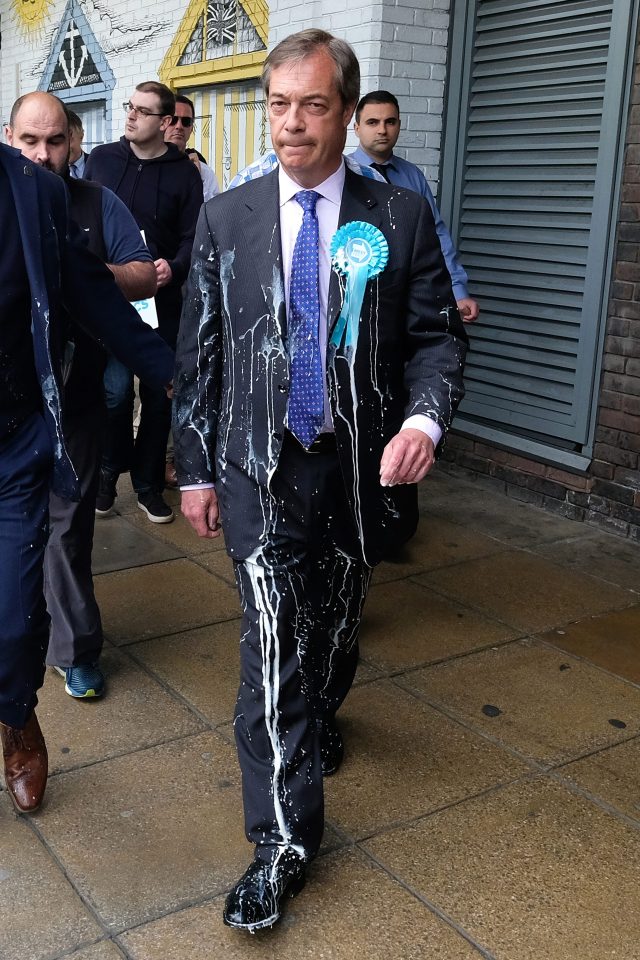  Despite the milkshakes, the Brexit Party are all set to win a landslide victory at the EU elections