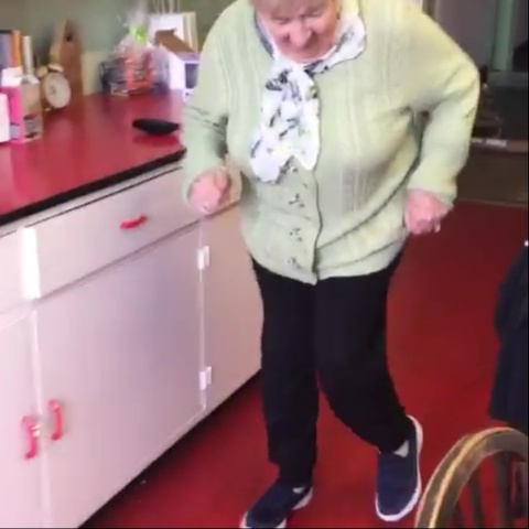  He posted a video from inside his new mansion showing a white-haired relative dancing to a rap song