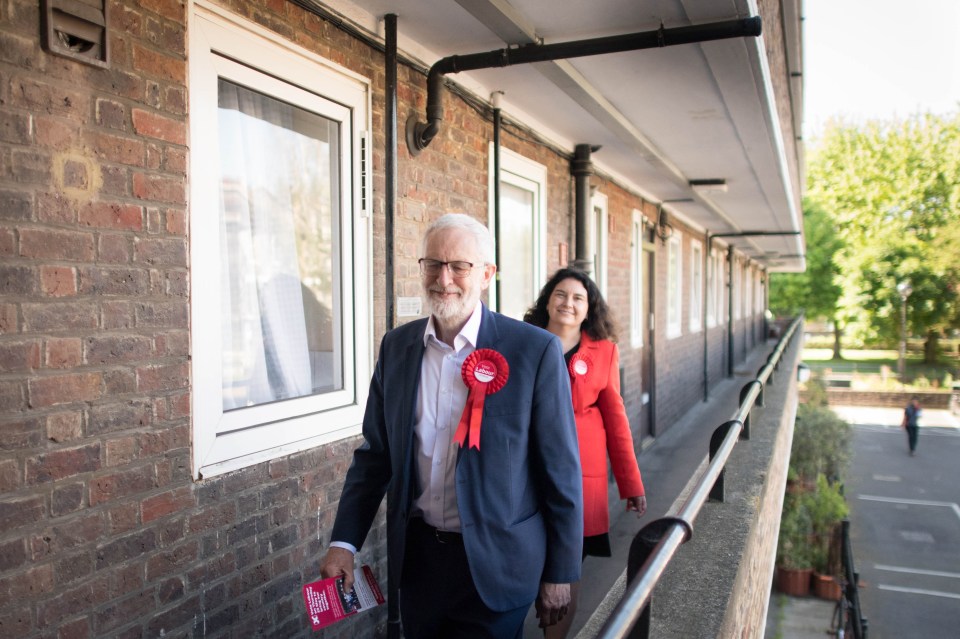 Jeremy Corbyn goes door-to-door on the European elections campaign trail in Lambeth