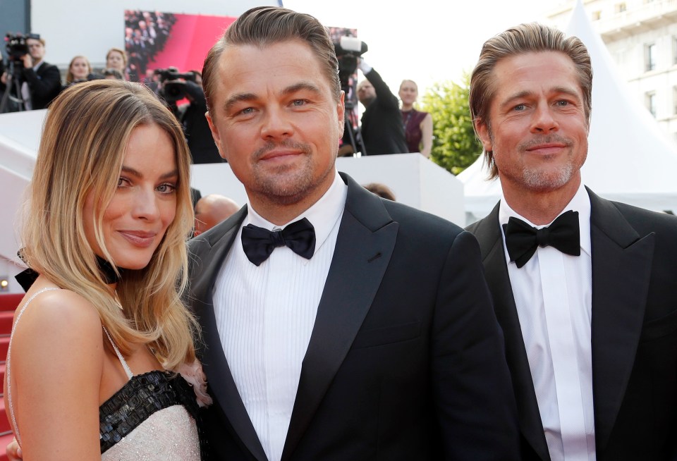  Margot Robbie, Leonardo DiCaprio and Brad Pitt at the Cannes premiere of their new film, Once Upon A Time In Hollywood