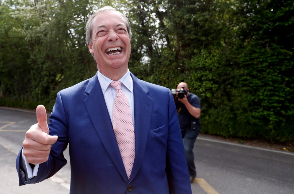  Farage's Brexit Party is predicted to grab 35 percent of the vote