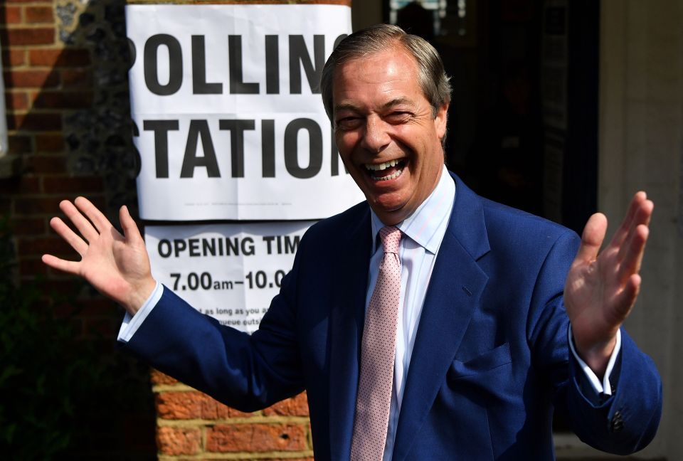  Nigel Farage's Brexit Party got the most seats