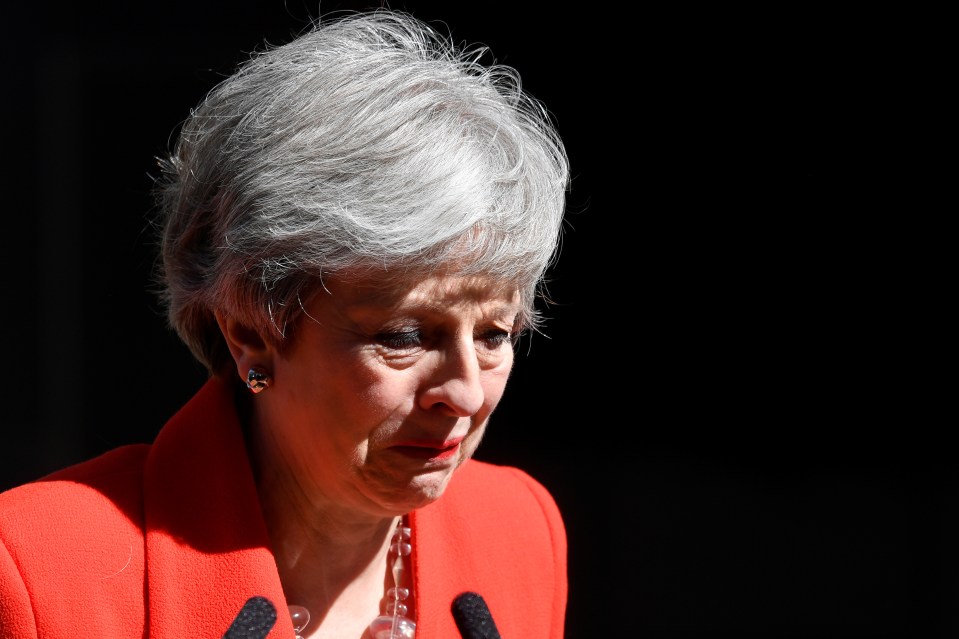  With a teary eye, May announced her resignation as PM