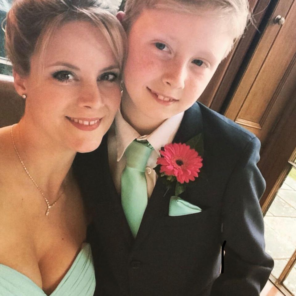  Rachael Rogers is pictured with her 12 year-old son Thomas, who had a spirit as a playmate