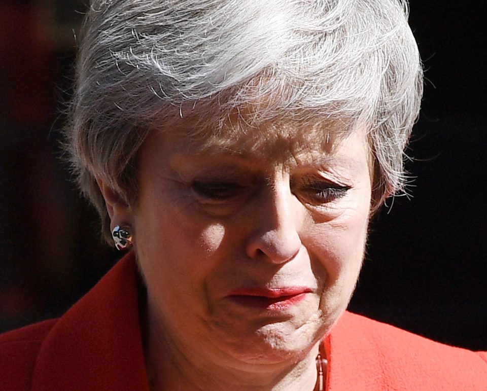  24 May 2019 - The Prime Minister tearfully announcing she is to quit after failing three times to get her deal through Parliament