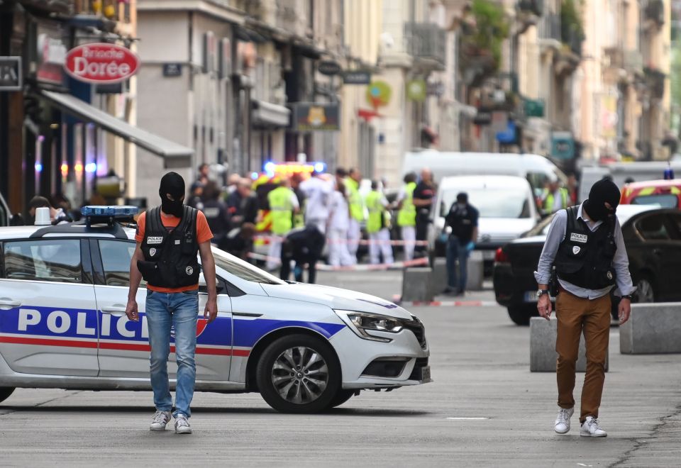  Officers are hunting a man in his 30s who planted bags at the scene of the attack