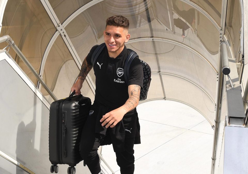  Lucas Torreira is rather relaxed before Arsenal jet off to Baku