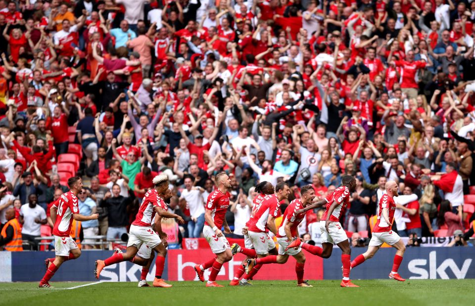  Charlton supporters went wild in Wembley after the late winner