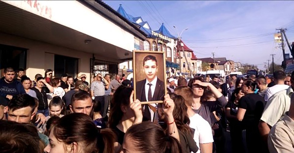 Locals have been protesting in the town of Nichnyaya Apsha