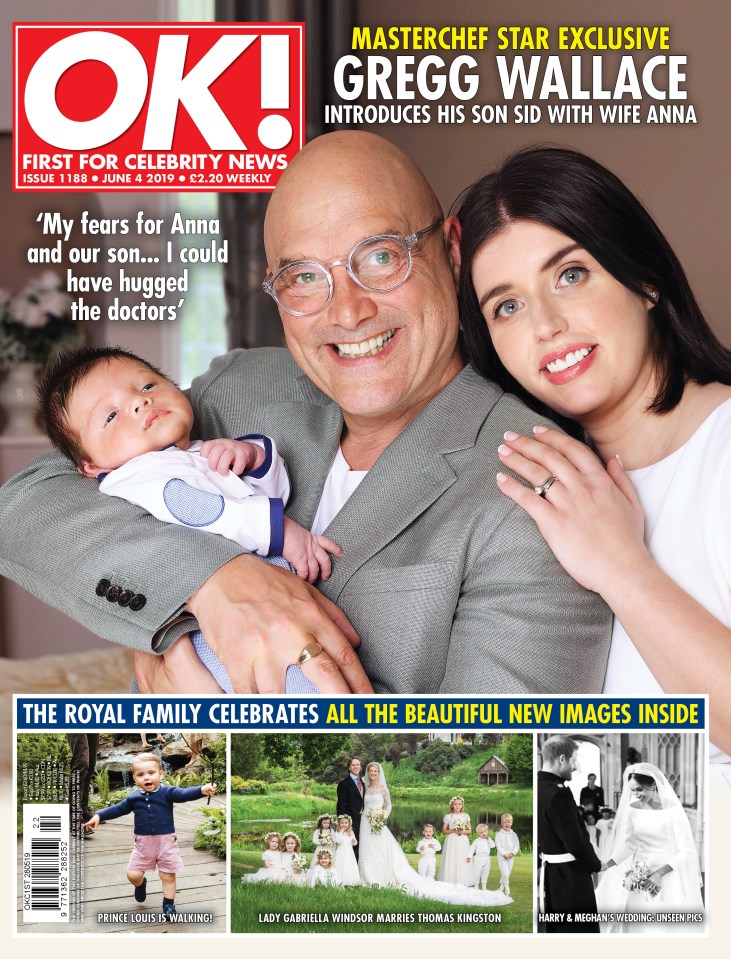  The new parents appear in this week's OK! Magazine with their baby boy