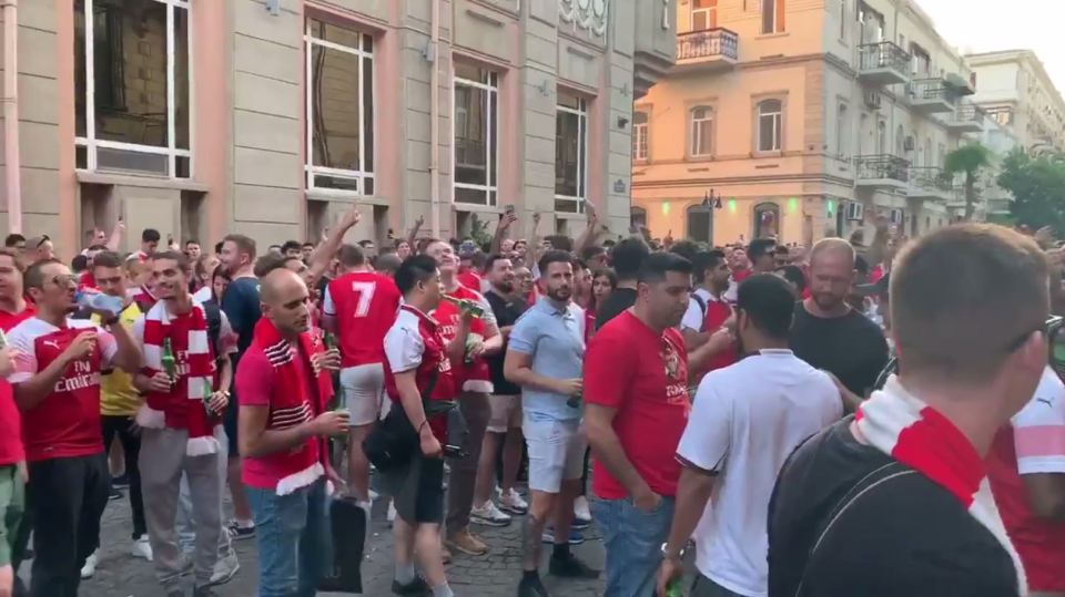  Arsenal fans were heard chanting Henrikh Mkhitaryan songs in Baku ahead of the Europa League final