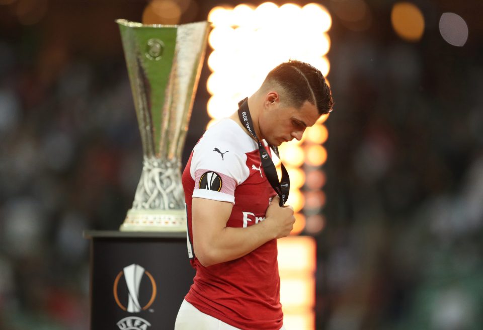  Granit Xhaka was furious after Arsenal's Europa League defeat