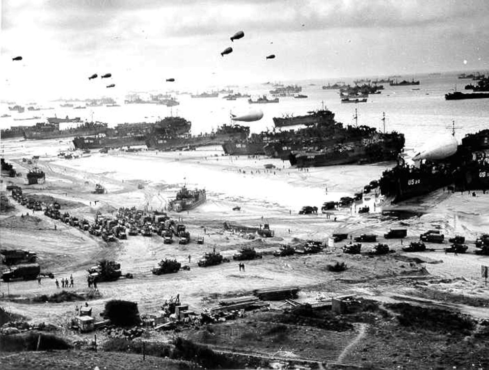  Omaha Beach secured after D-Day in June 1944