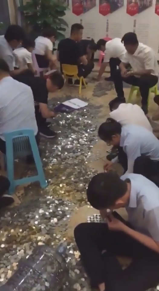  The coins took a total of 26 staff to count and weigh