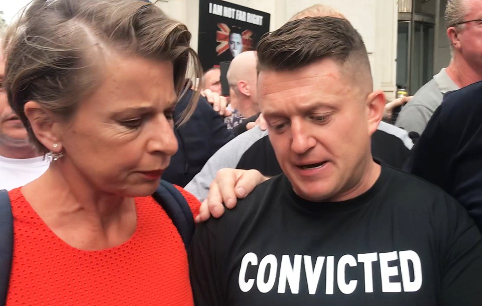  Katie Hopkins supported Robinson outside the Old Bailey in July 2019