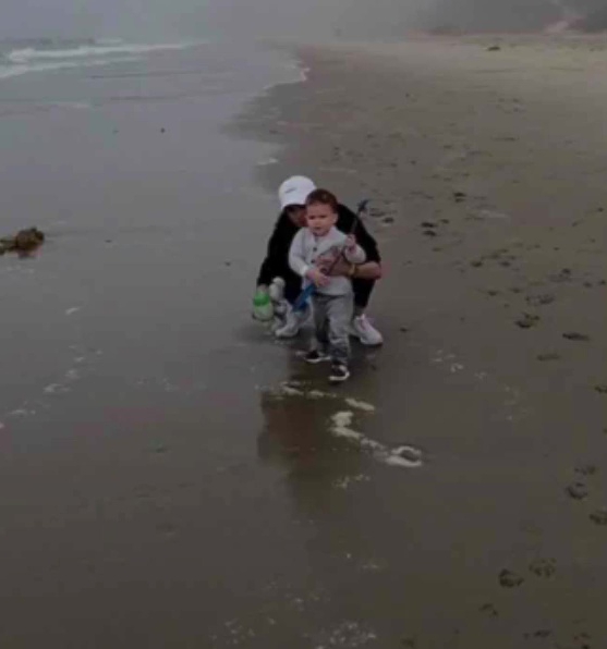  Meghan and Harry released this clip of Archie playing on a Californian beach - and his sister will be able to join in time