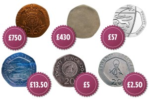  A variety of rare and ultra-rare coins sell for as much as hundreds of pounds