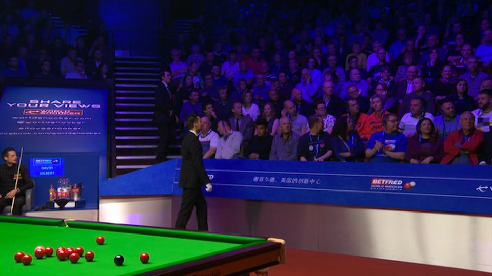  The heckler was turfed out the crucible after shouting "shut up" at the German ref