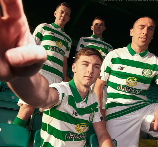  Celtic have added a collar and a larger white block on the shoulders of their new kit