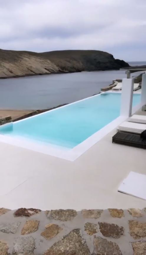  Their incredible infinity pool and view