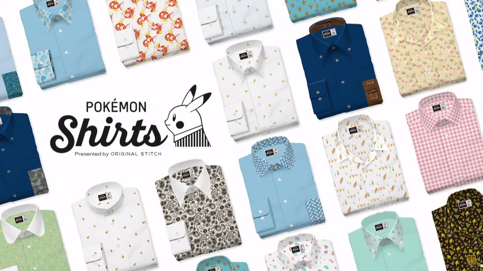  Finally, the company revealed that Original Stitch's line of tailor-made Pokémon shirts are now available in the US and Europe for the first time