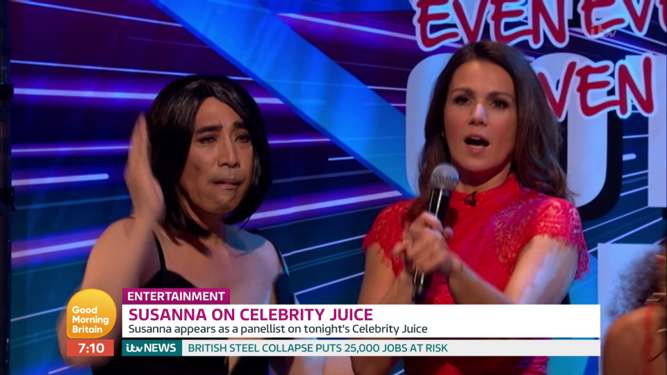  Susanna Reid did her best Sporty Spice impression on Celeb Juice