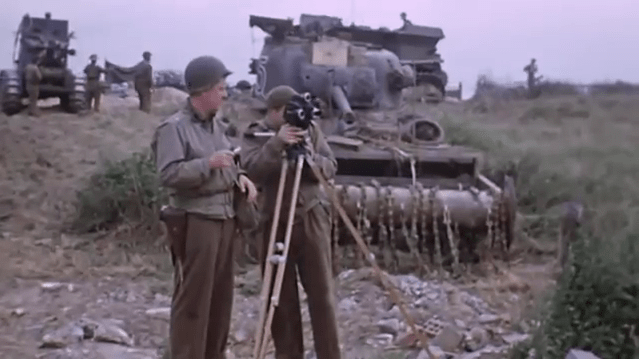  A 16mm camera captured behind-the-scene coloured shots from the war