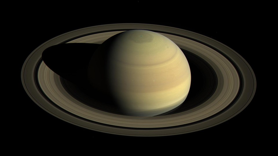 Saturn is the sixth planet from the Sun and the second-largest in the Solar System, after Jupiter