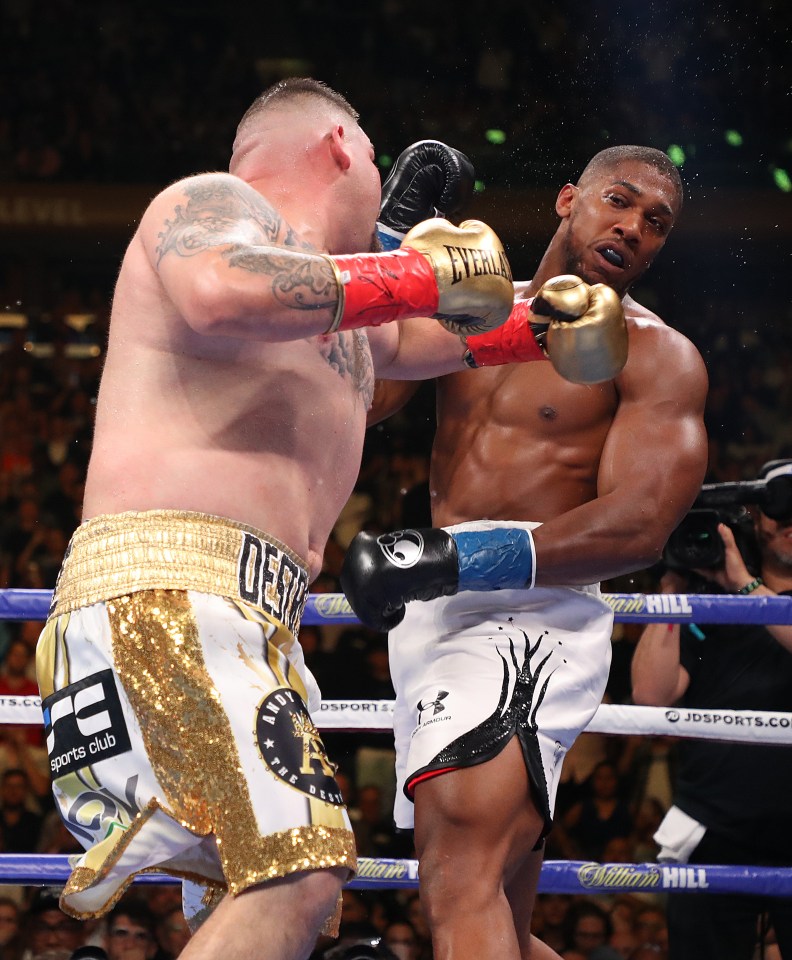 Andy Ruiz Jr punches Anthony Joshua at Madison Square Garden