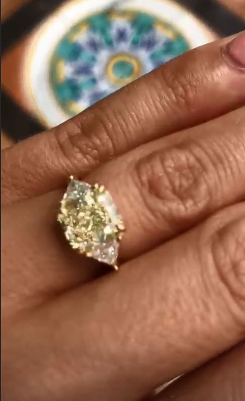  Lucy shared a close up shot of her gorgeous engagement ring