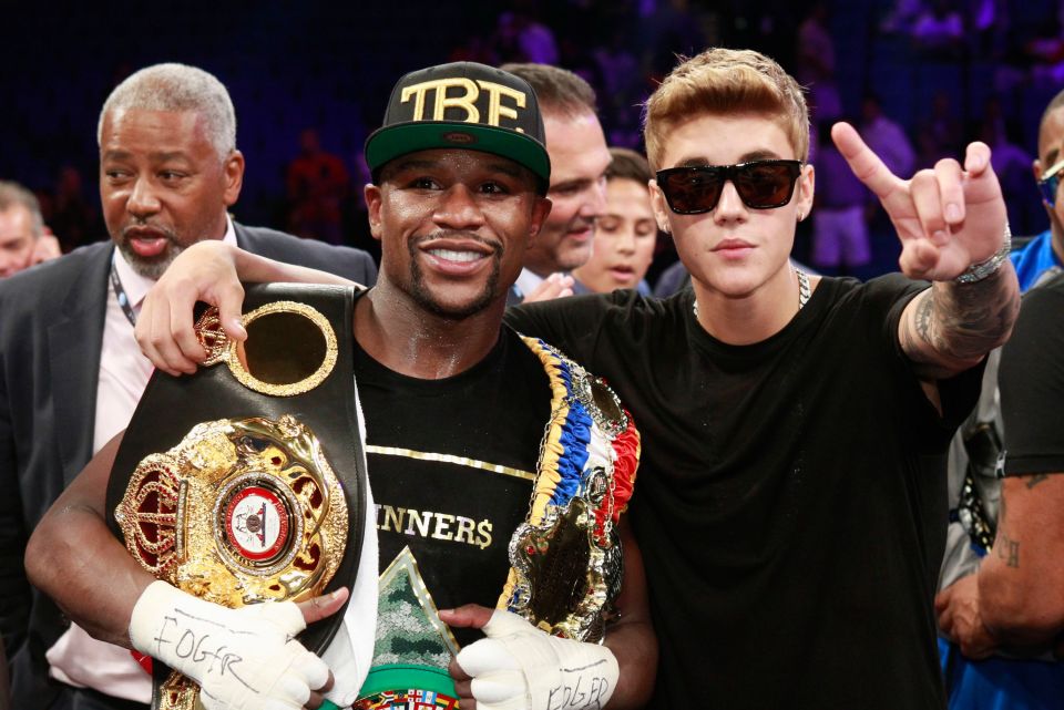  Floyd Mayweather has been walked to the ring on several occasions by pop artist Bieber