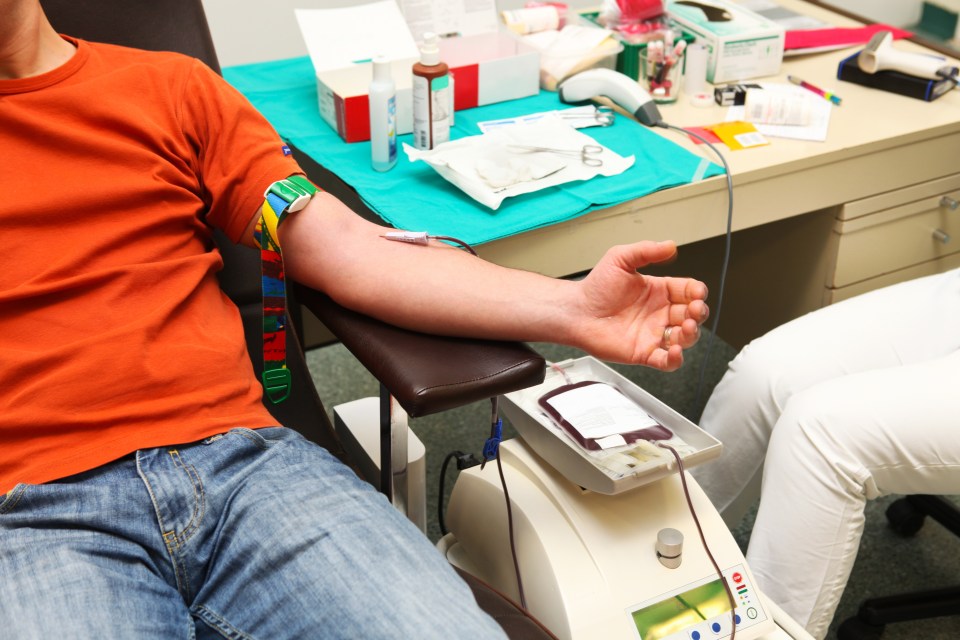  Come on guys, Britain needs more blokes to donate blood - let's go out there and save some lives