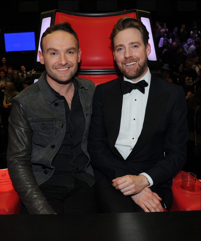 Ricky Wilson with The Voice winner Kevin Simm in 2016