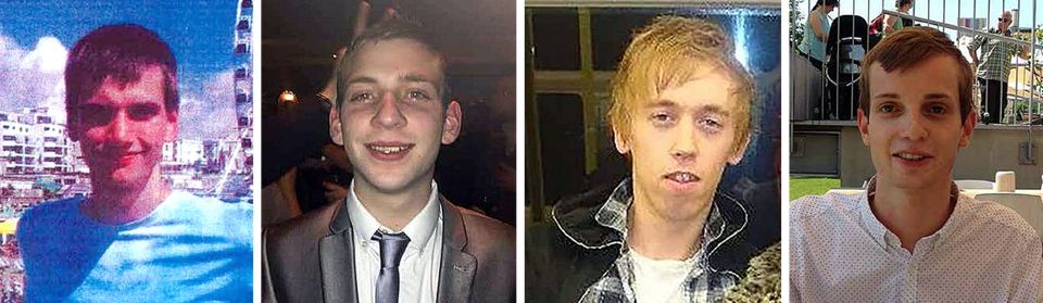  Stephen Port was found guilty for the deaths of (from left to right) Daniel Whitworth, 21, Jack Taylor, 25, Anthony Walgate, 23, and Gabirel Kovari, 22