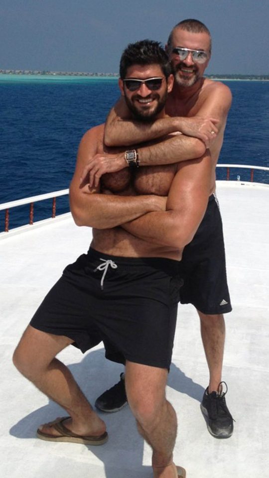  George Michael and Fadi Fawaz in a holiday snap from 2012