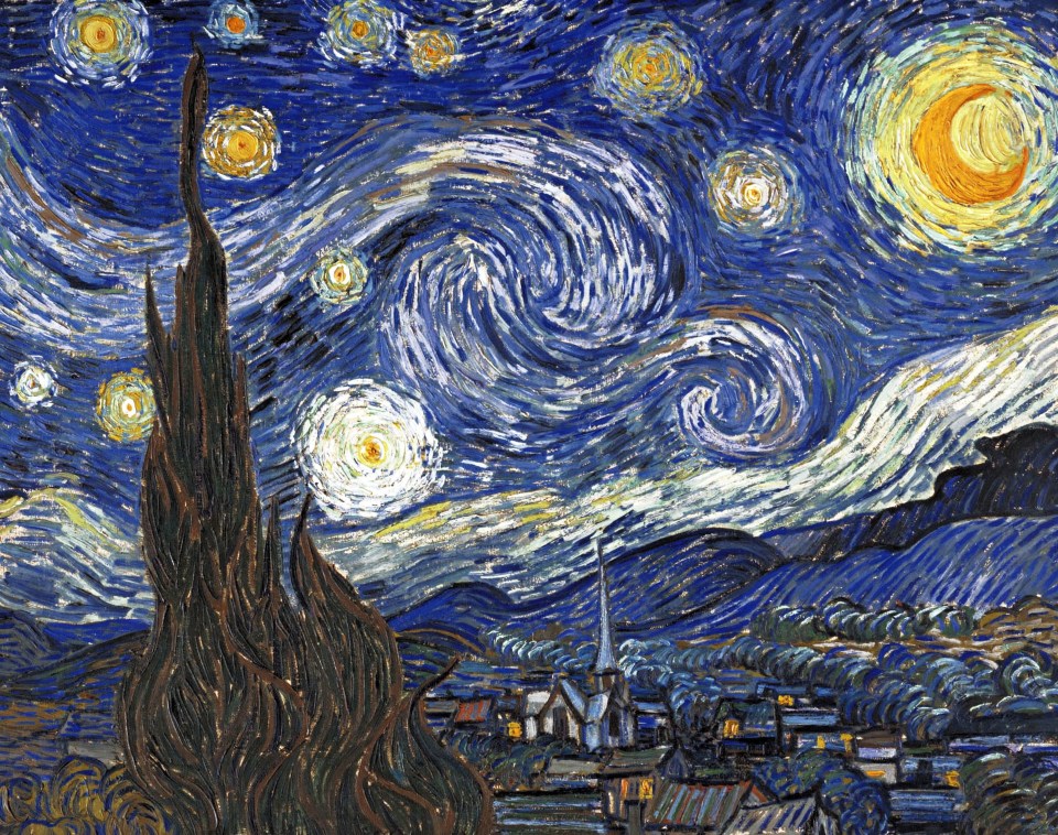  Vincent Van Gogh's famous Starry Night