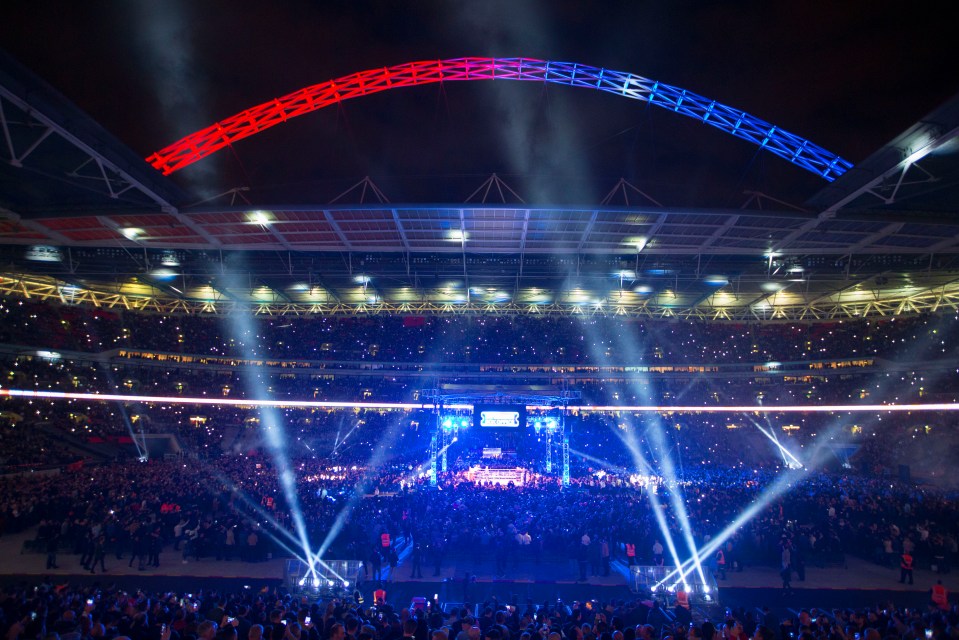 Wembley has twice hosted an Anthony Joshua showdown