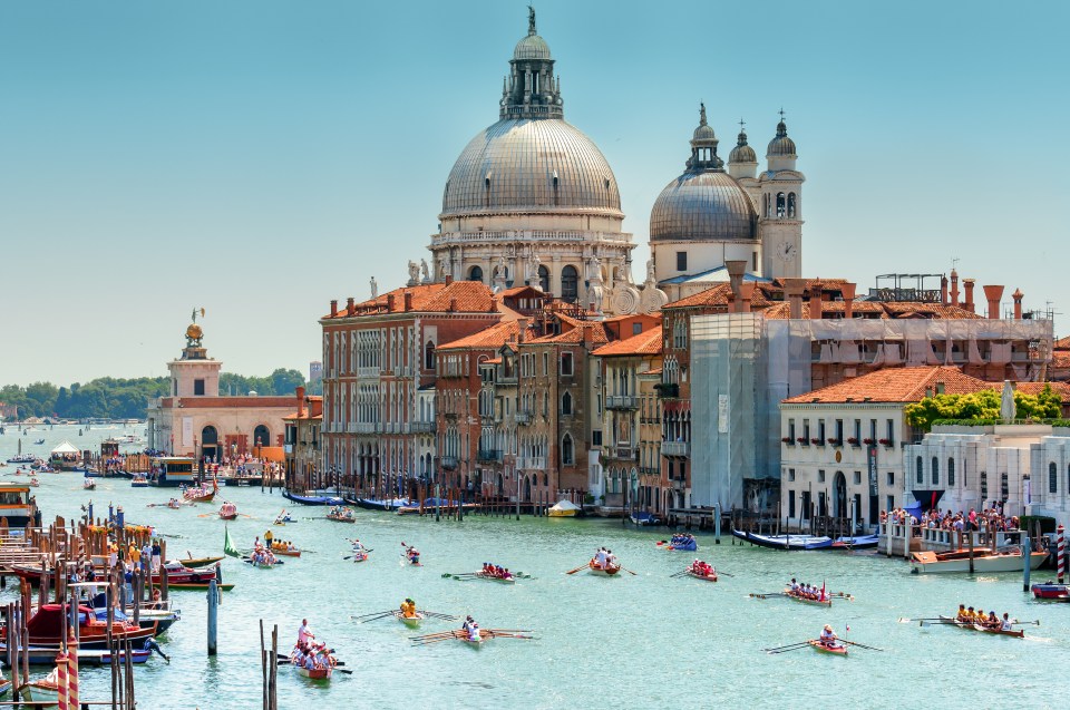  A tourist has been fined £225 after being caught sunbathing in Venice