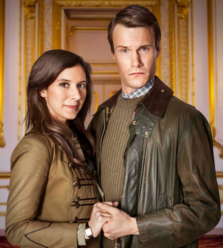 Louise Ford as Kate Middleton and Hugh Skinner as Prince William in the Channel 4 comedy