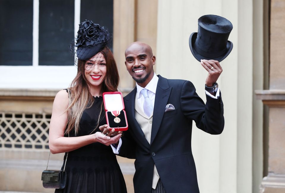  Mo was knighted in 2017 — seen here with his wife Tania