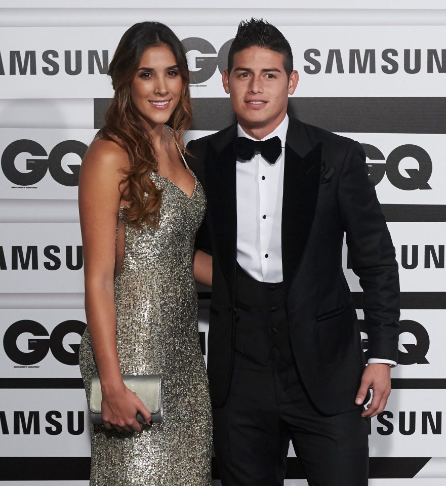  James and Daniela Ospina at the GQ Men of the Year awards in 2015